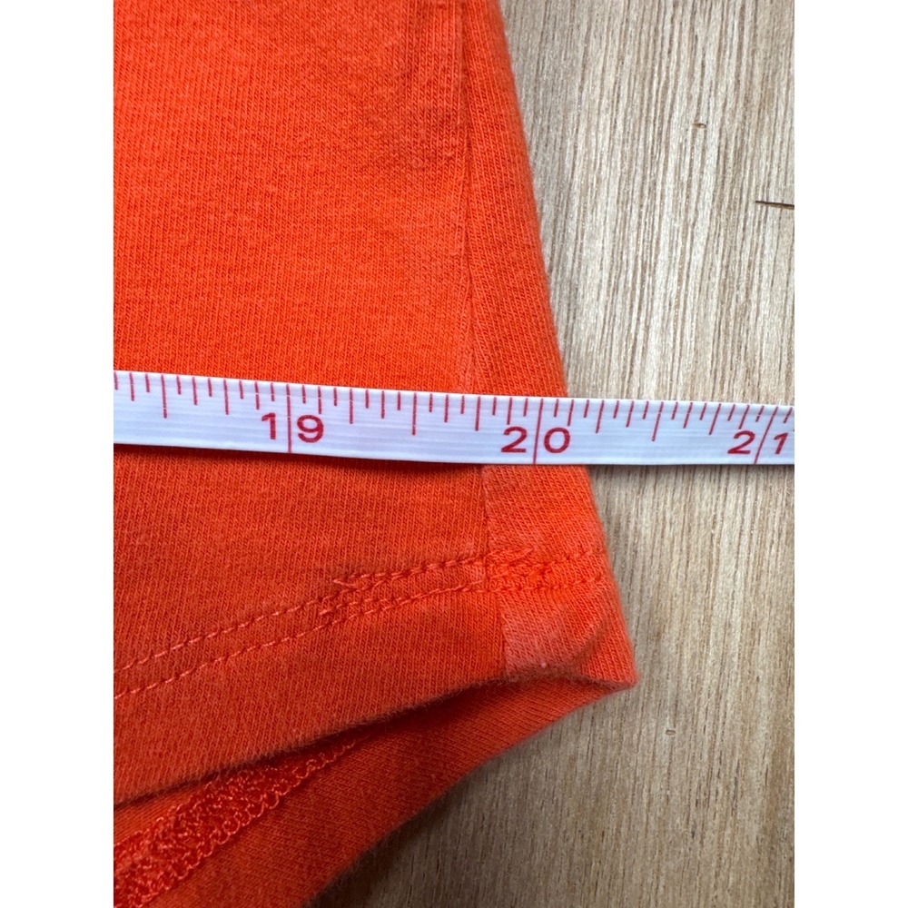 Michael Kors Orange V Neck 3/4 Sleeve Top Gold Zip Detail Women's Size XL - Picture 6 of 8